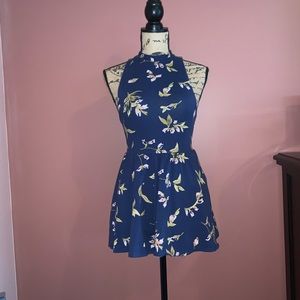 Floral, high neck romper